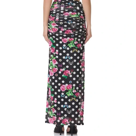 AFRM Bevin Print Power-Mesh Maxi Skirt (Size: M) - Picture 2 of 6